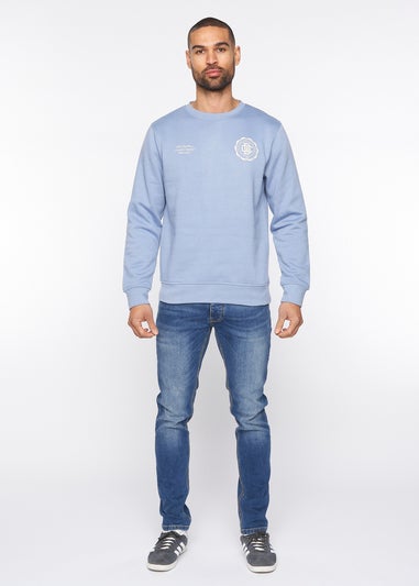 Duck & Cover Blue Keyaan Crew Sweatshirt