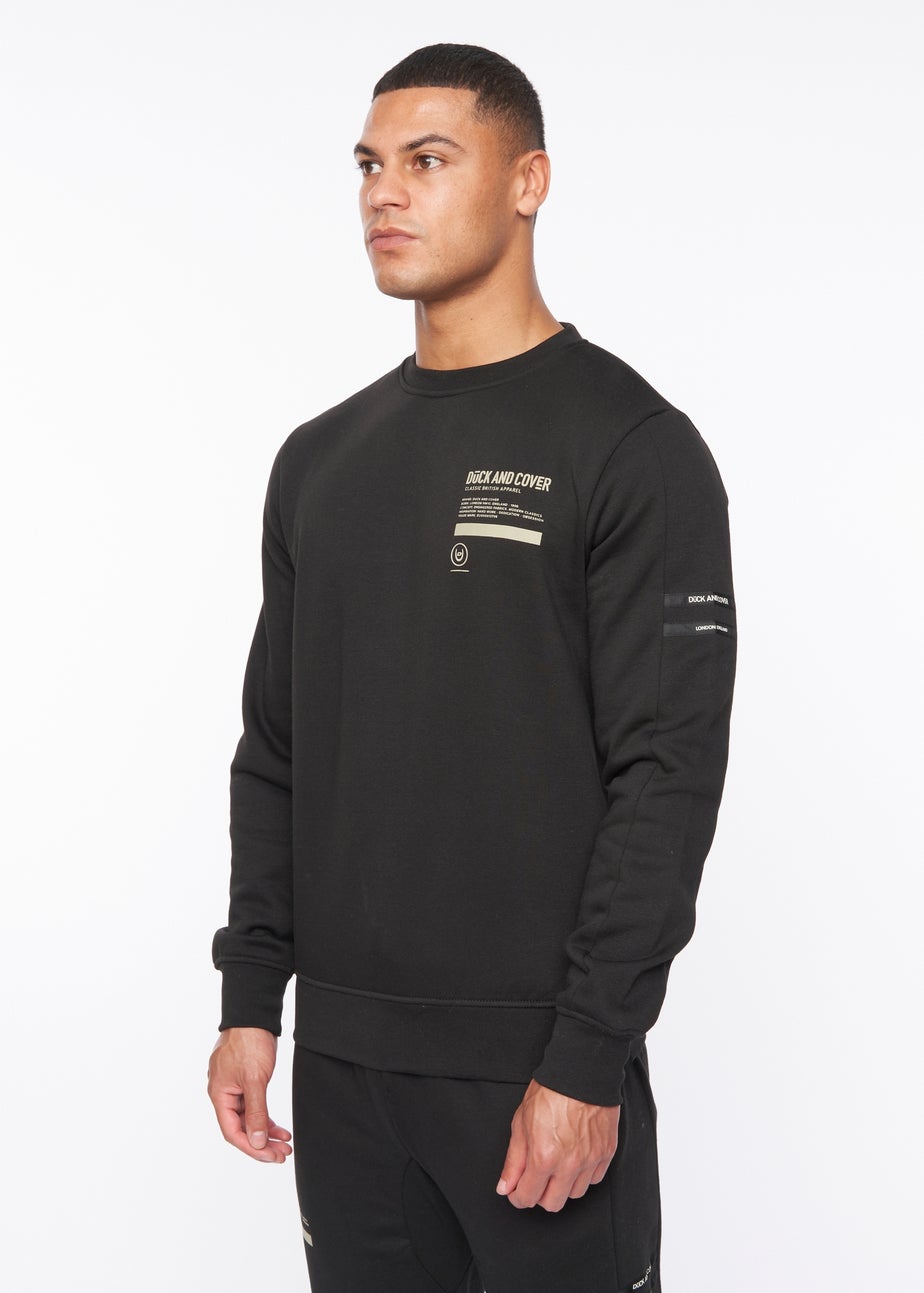 Duck & Cover Black Jennerkins Crew Sweatshirt