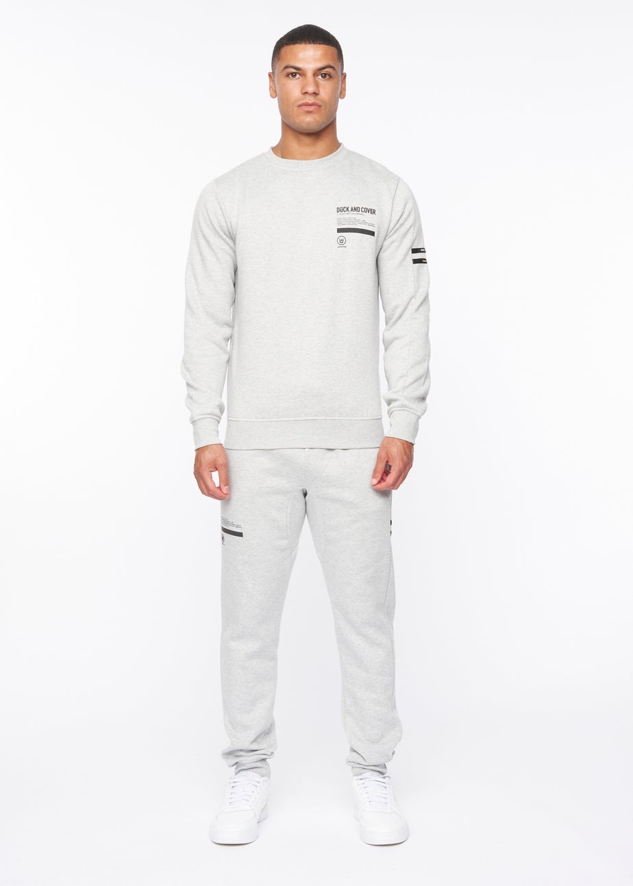 Duck & Cover Grey Marl Jennerkins Crew Sweatshirt