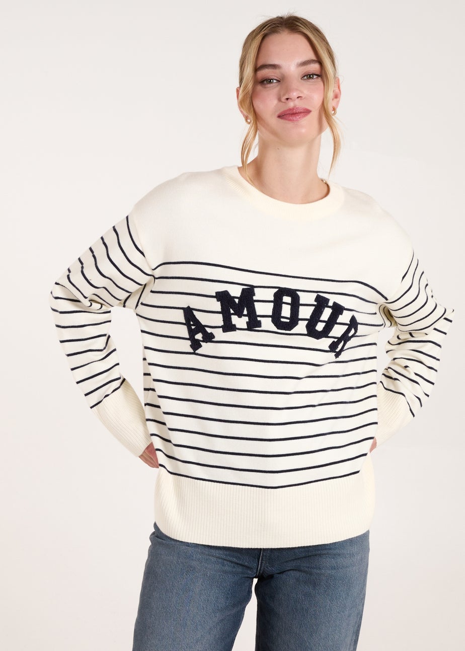 Blue Vanilla Ivory Amour Towelling Jumper