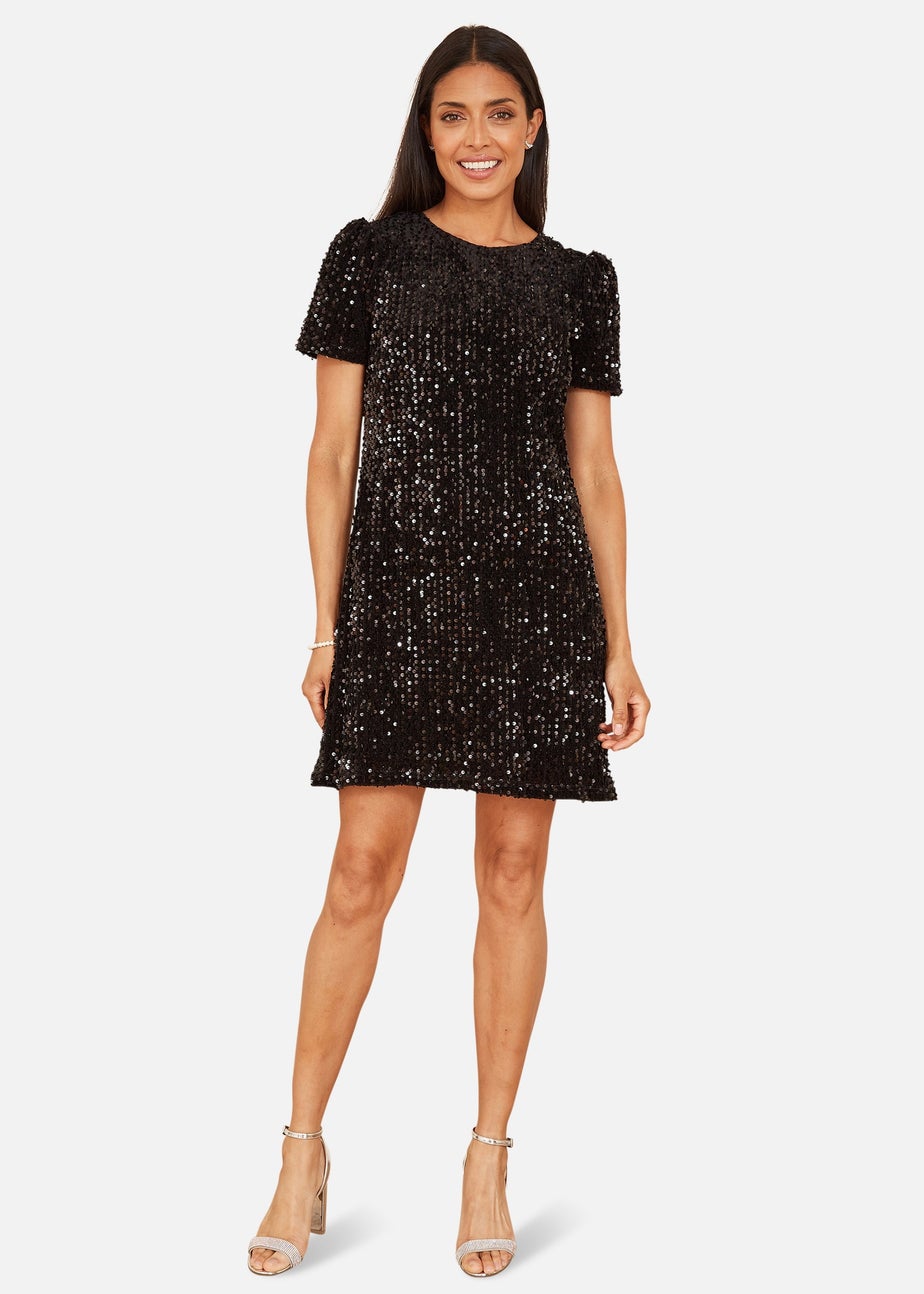 Mela Black Sequin Tunic