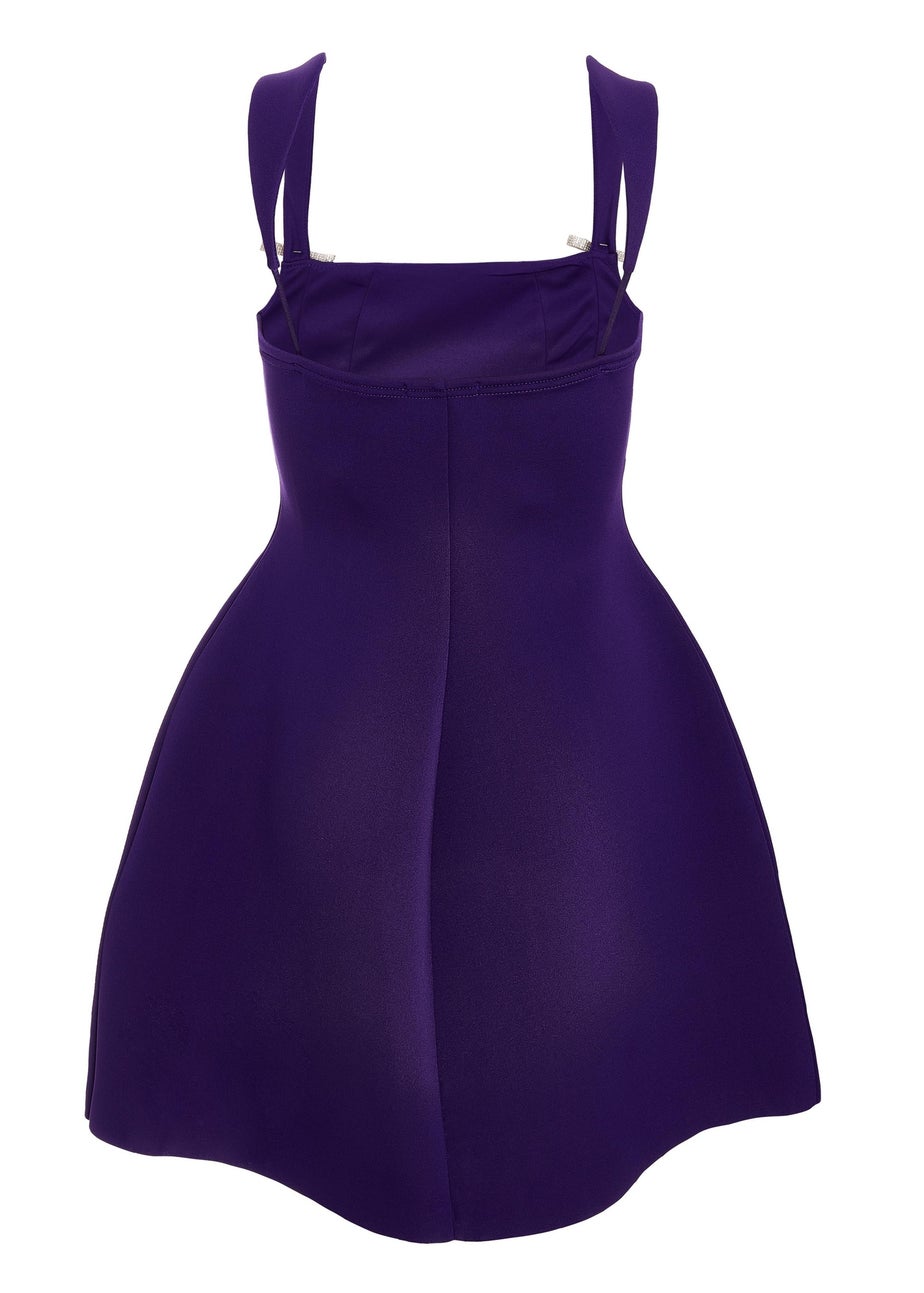 Quiz Purple A-Line Mini Dress