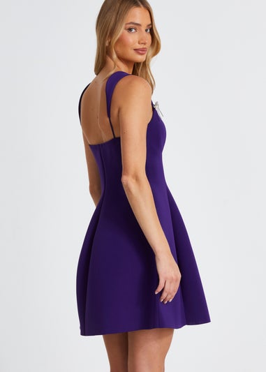 Quiz Purple A-Line Mini Dress