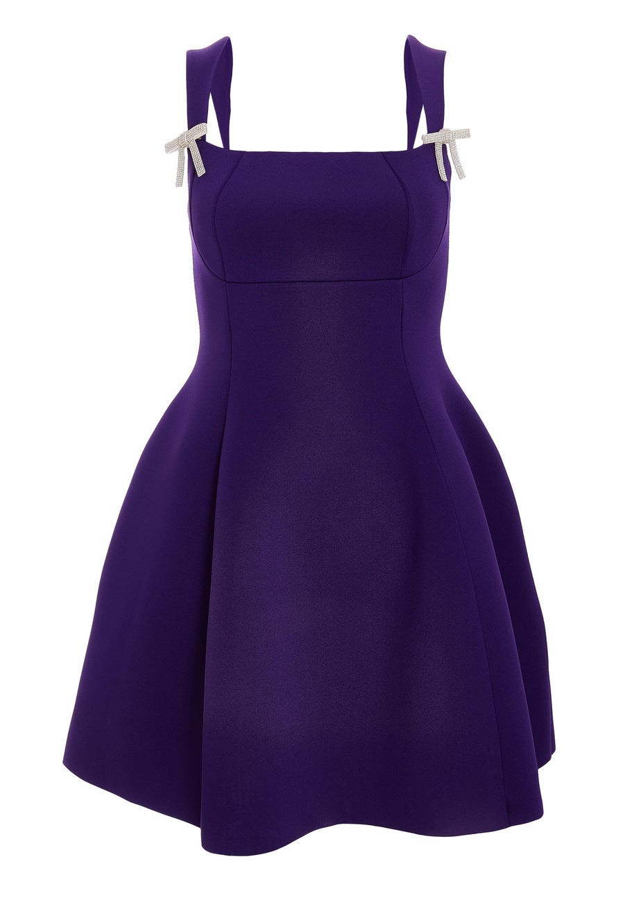 Quiz Purple A-Line Mini Dress