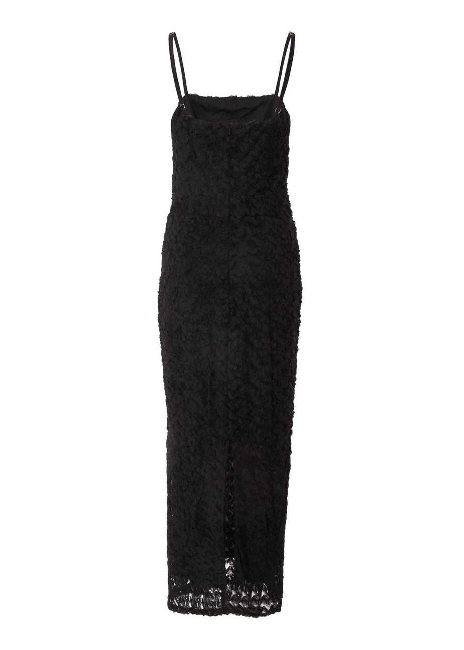 Quiz Black Floral Midaxi Dress