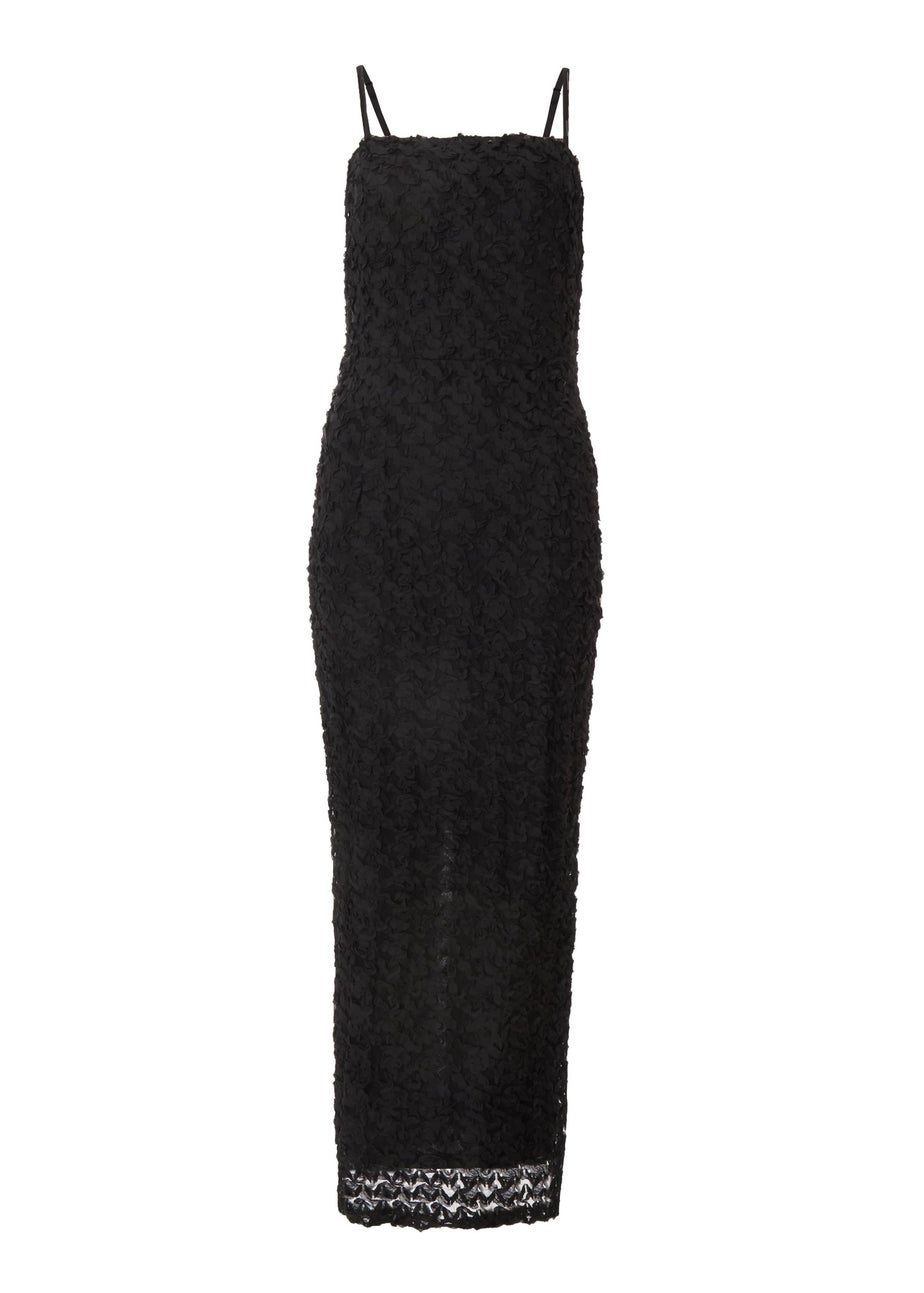 Quiz Black Floral Midaxi Dress