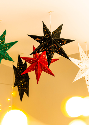 ValueLights Large Black Velvet Star Light Plug in Wall Light Christmas Tree Topper (60cm x 60cm x 15cm)