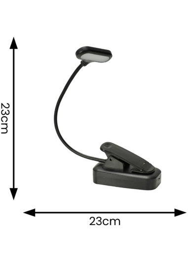 ValueLights Clip-On Black Rechargeable Magnetic Reading Book Light (23cm x 23cm x 10cm)
