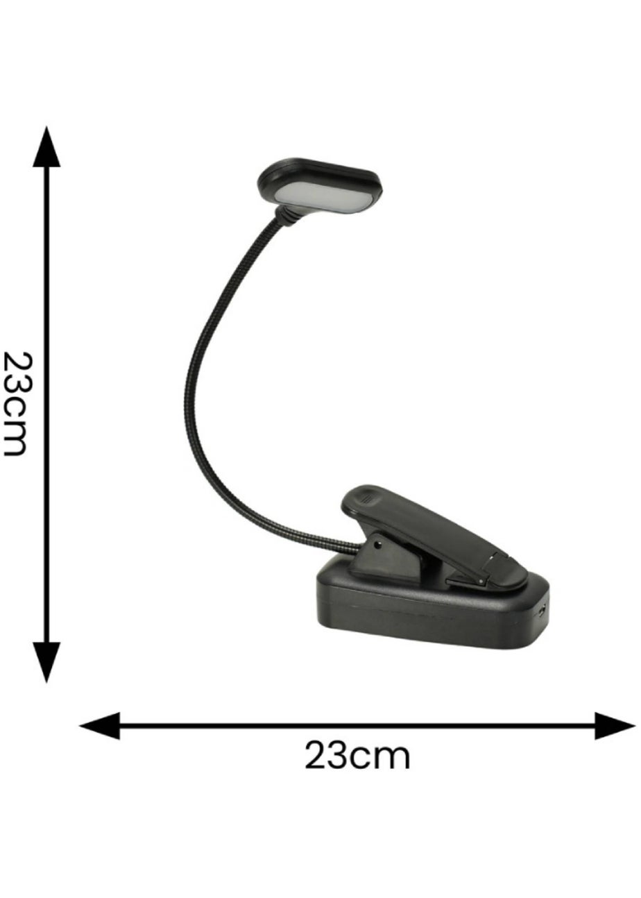 ValueLights Clip-On Black Rechargeable Magnetic Reading Book Light (23cm x 23cm x 10cm)