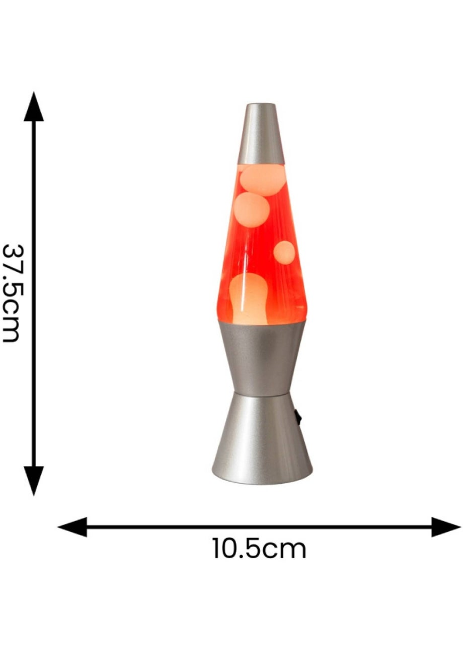 ValueLights Razzo LED Red and White Lava Lamp (37.5cm x 10.5cm x 10.5cm)