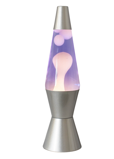 ValueLights Razzo LED Purple and White Lava Lamp (37.5cm x 10.5cm x 10.5cm)