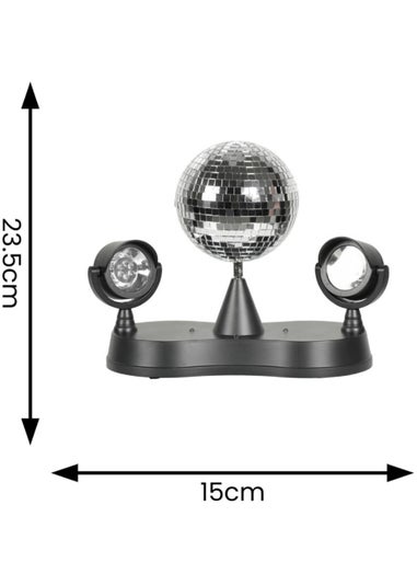 ValueLights Dolly Disco Ball Rotating RGB LED SpotLight Table Lamp (23.5cm x 15cm x 27cm)