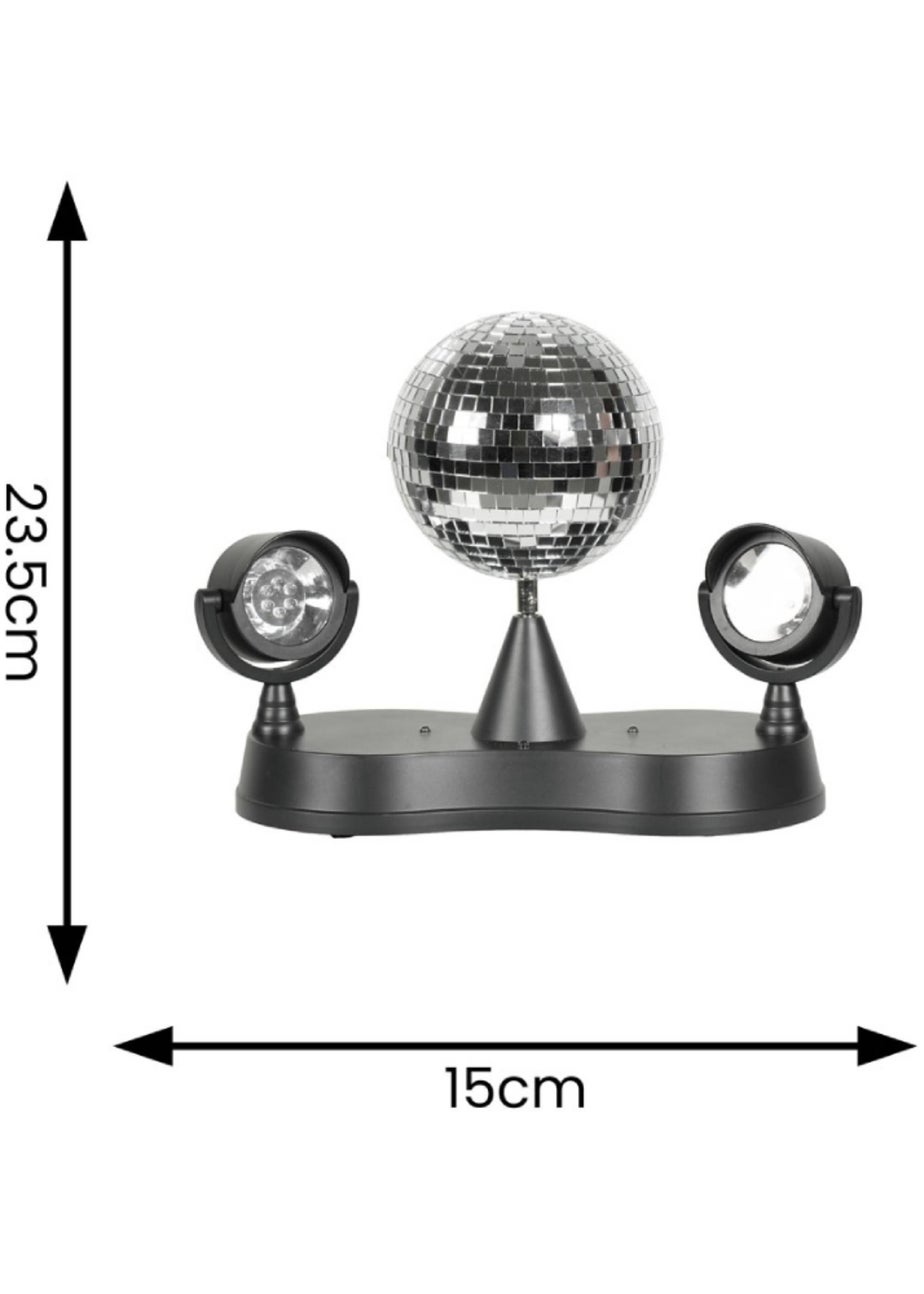 ValueLights Dolly Disco Ball Rotating RGB LED SpotLight Table Lamp (23.5cm x 15cm x 27cm)