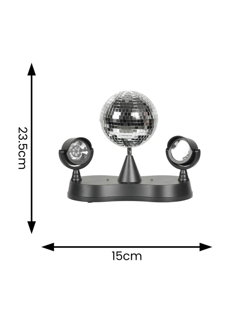 ValueLights Dolly Disco Ball Rotating RGB LED SpotLight Table Lamp (23.5cm x 15cm x 27cm)