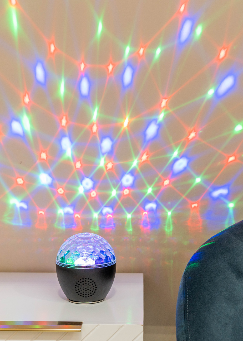 ValueLights Skylar Colour Changing LED USB Music Speaker Light Projector (12cm x 10cm x 10cm)