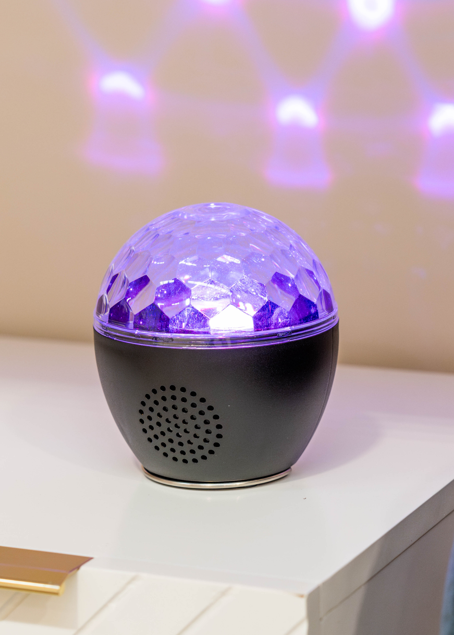 ValueLights Skylar Colour Changing LED USB Music Speaker Light Projector (12cm x 10cm x 10cm)