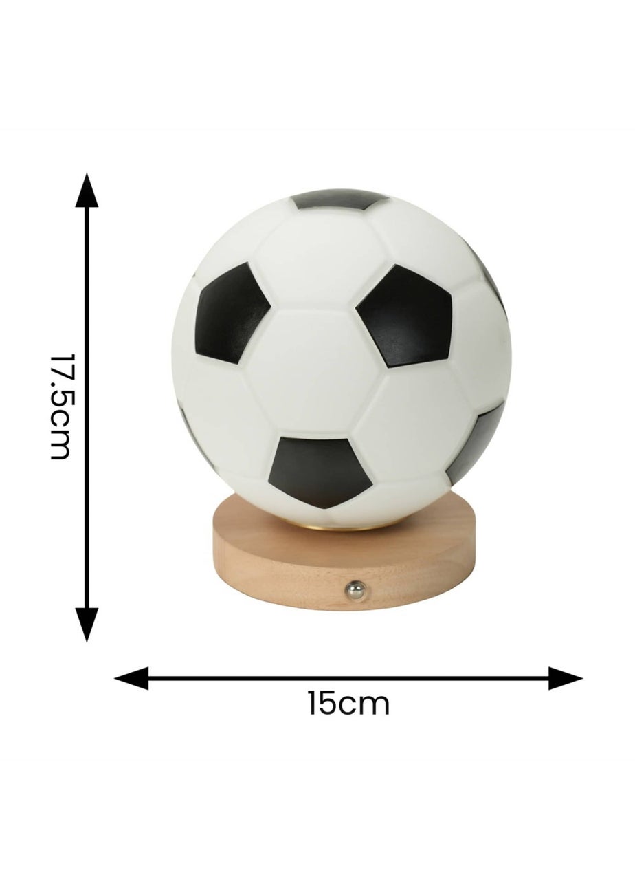 ValueLights Dougie Rechargable LED Dimmable Football Table Lamp (17.5cm x 15cm x 15cm)