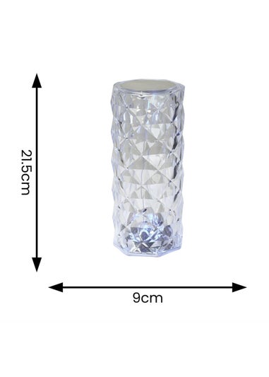 ValueLights Remote Control Colour Changing LED Crystal Style Touch Light (21.5cm x 9cm x 9cm)