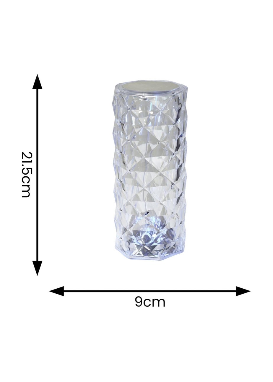ValueLights Remote Control Colour Changing LED Crystal Style Touch Light (21.5cm x 9cm x 9cm)