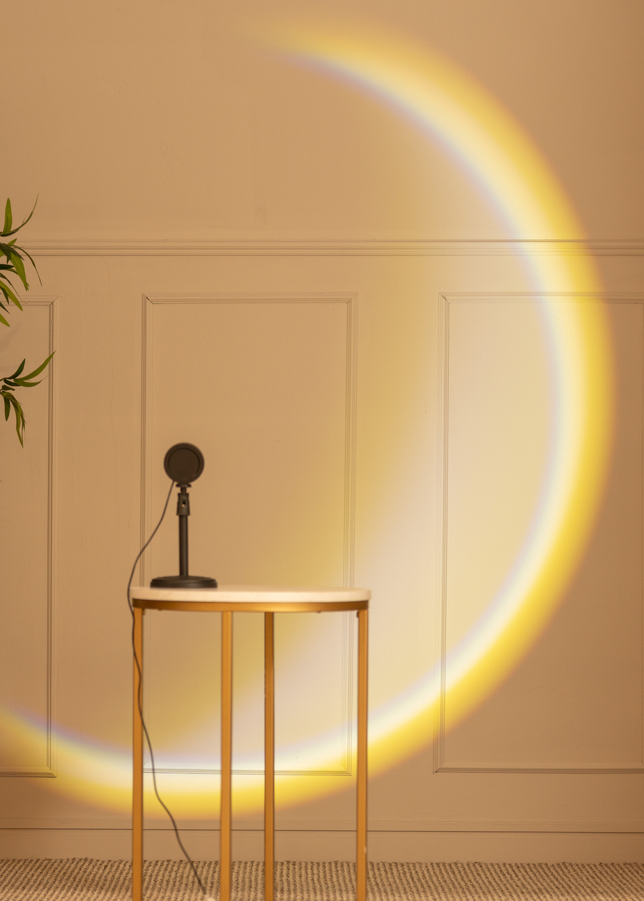 ValueLights Crescent Moon Projector Lamp Bedroom Night Light