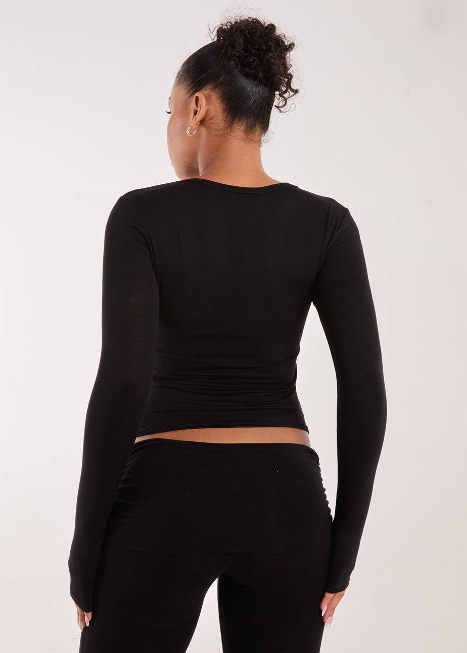 Pink Vanilla Black Long Sleeve Top