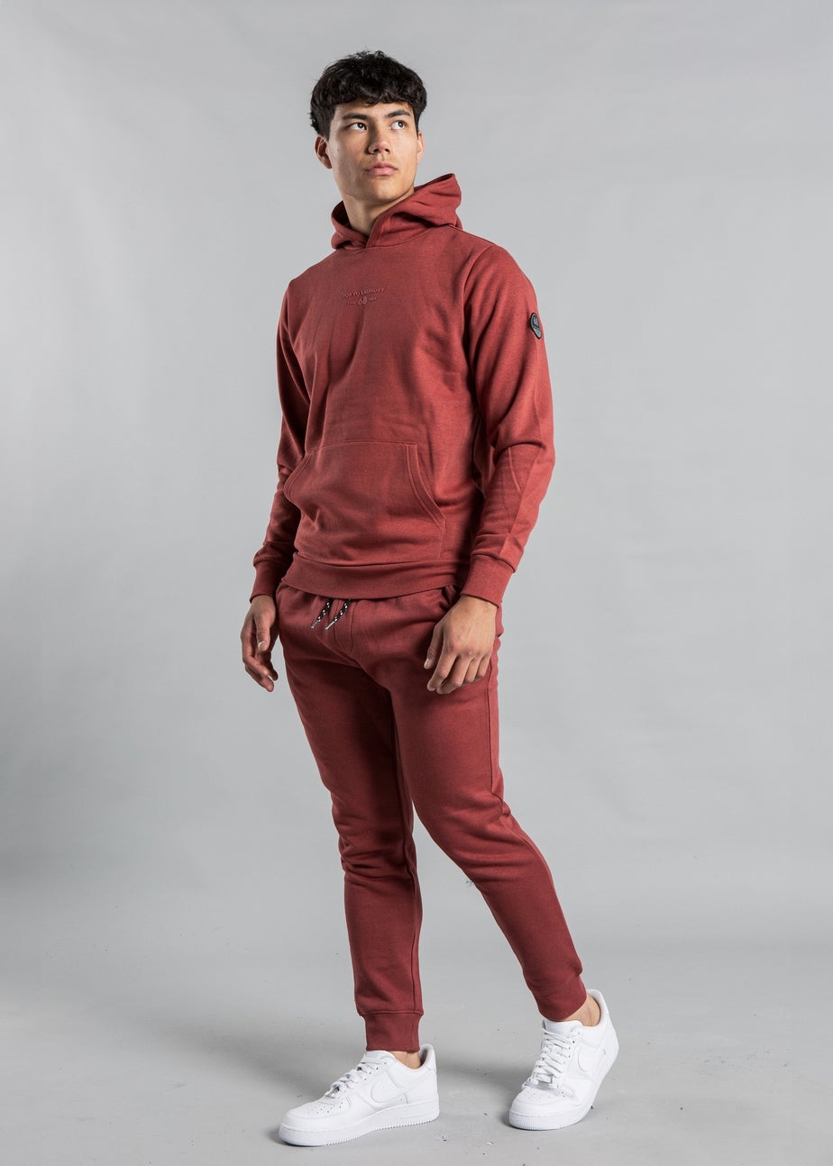 Tokyo Laundry Burgundy Cotton Blend Kangaroo Pocket Hoody