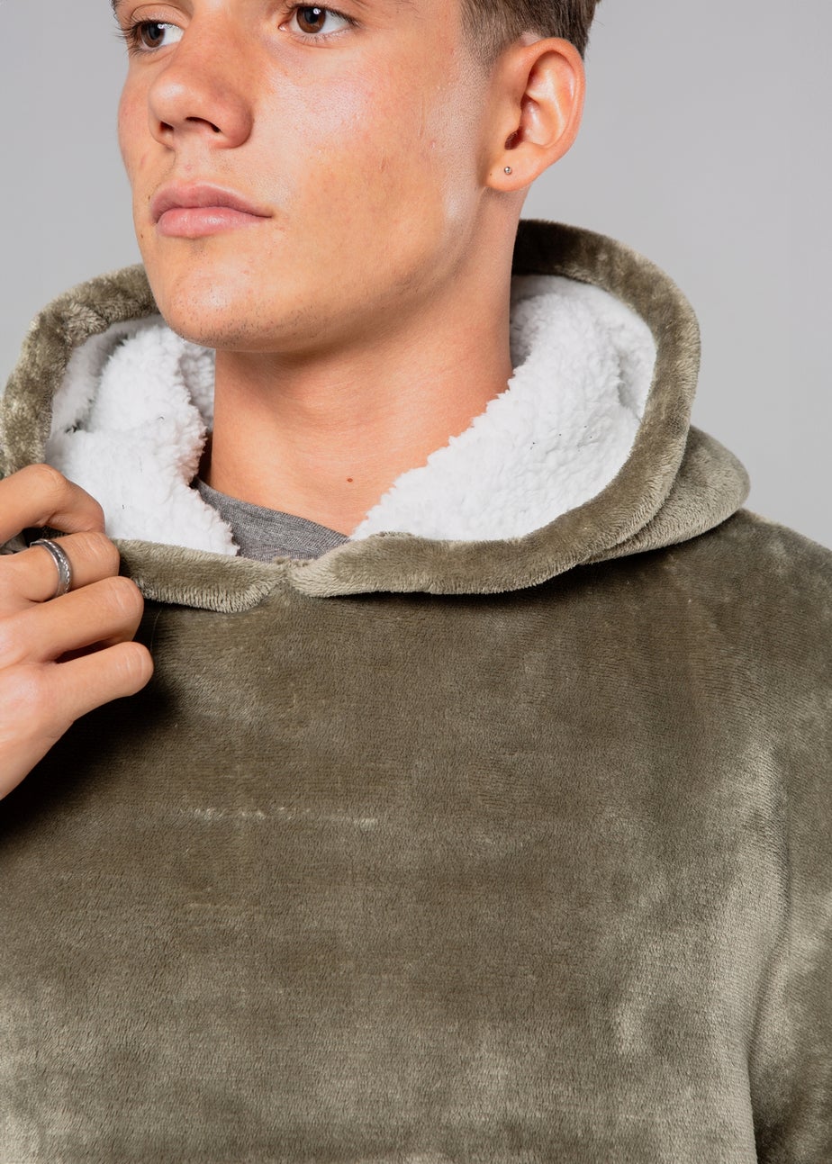 Tokyo Laundry Khaki Hooded Blanket with Kangaroo Pocket