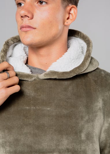 Tokyo Laundry Khaki Hooded Blanket with Kangaroo Pocket