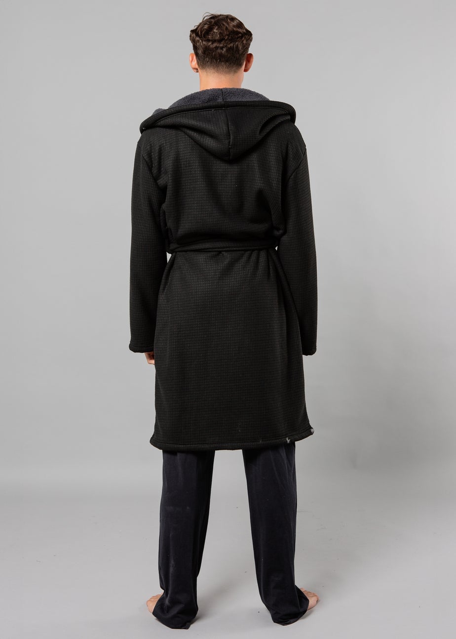 Tokyo Laundry Black Waffle Dressing Gown