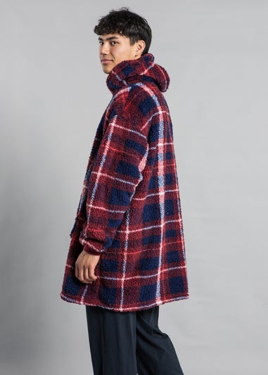 Tokyo Laundry Blue Checked Hooded Blanket