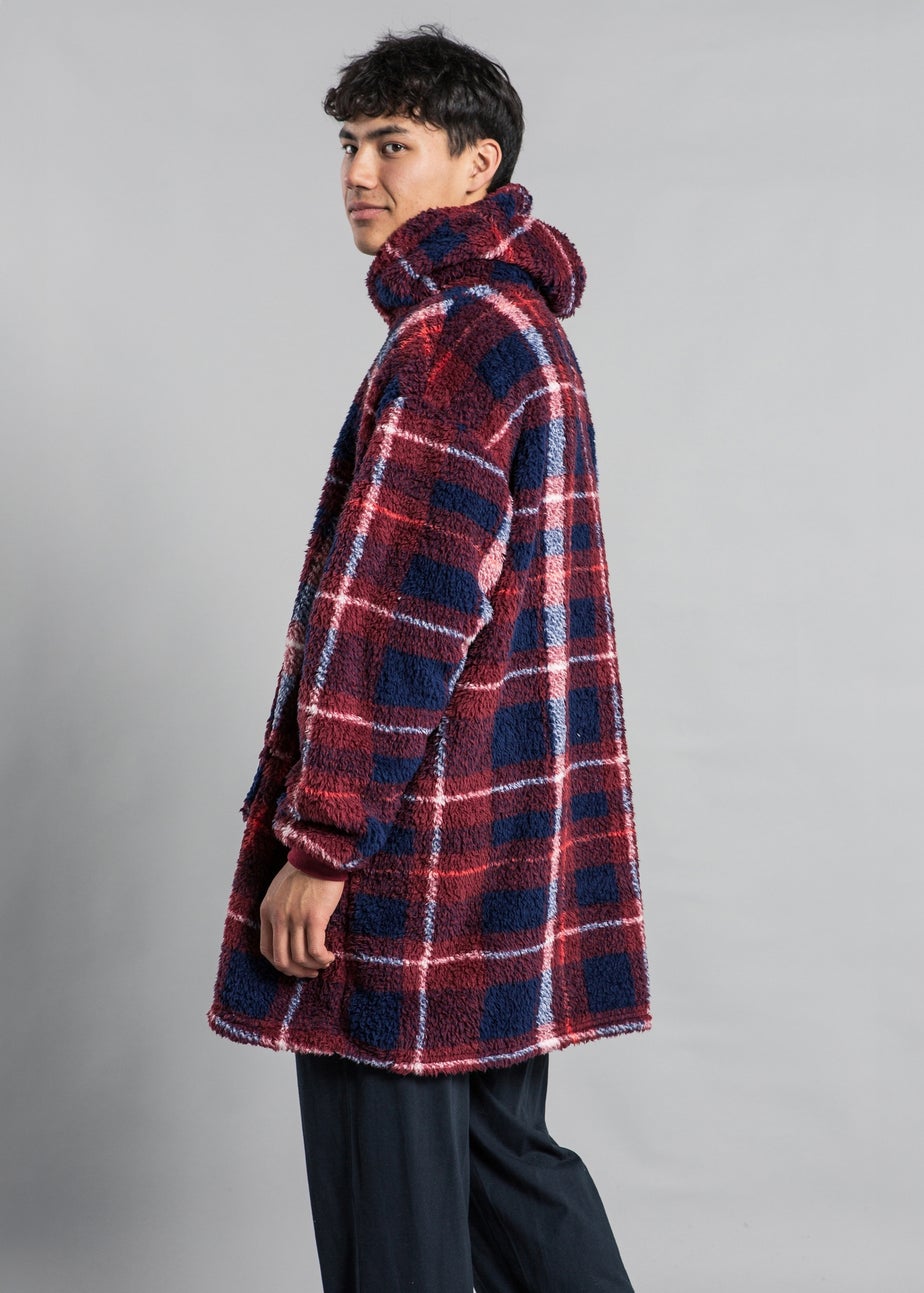 Tokyo Laundry Blue Checked Hooded Blanket
