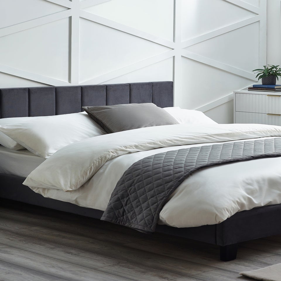 Julian Bowen Grey Rosa Bed