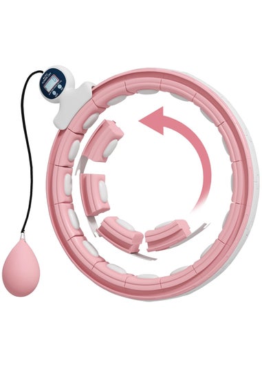 SPORTNOW Smart Weighted Hula Hoop with 16 Detachable Knots & Digital Counter