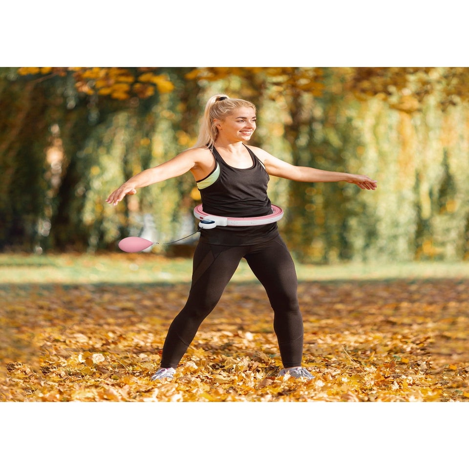 SPORTNOW Smart Weighted Hula Hoop with 16 Detachable Knots & Digital Counter