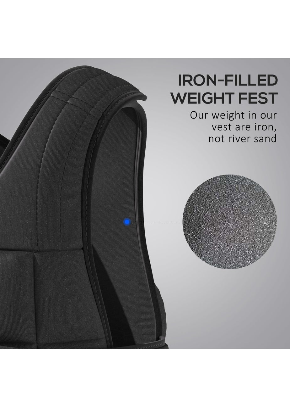 HOMCOM Adjustable Weight Vest Running Gym Training Weight Loss Black
