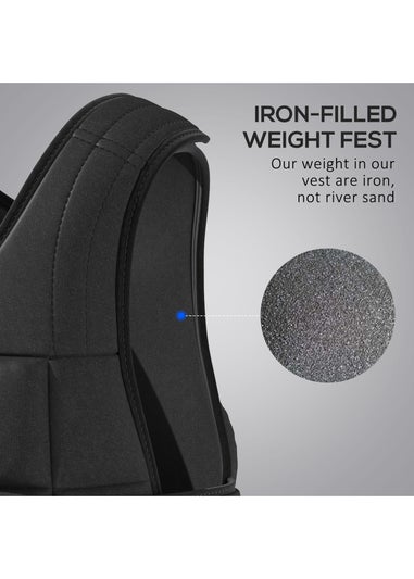 HOMCOM Adjustable Weight Vest Running Gym Training Weight Loss Black