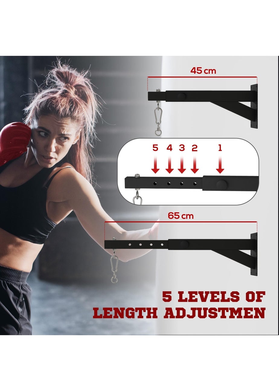 SPORTNOW 5-Length Adjustable Punch Bag Bracket for Boxing Punching Training