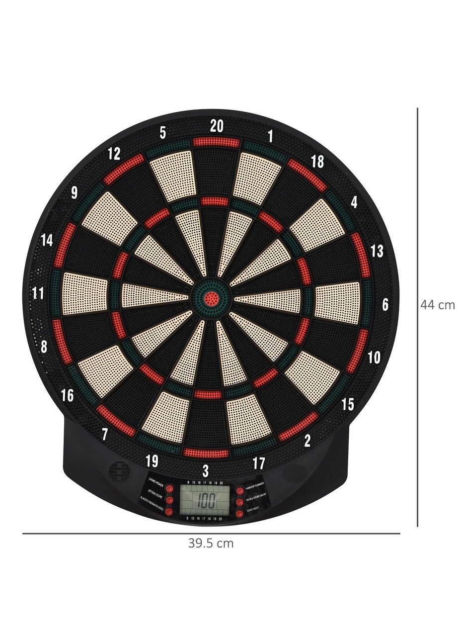 HOMCOM Electronic Dartboard 26 Games185 Variations with 6 Darts Ready-to-Play
