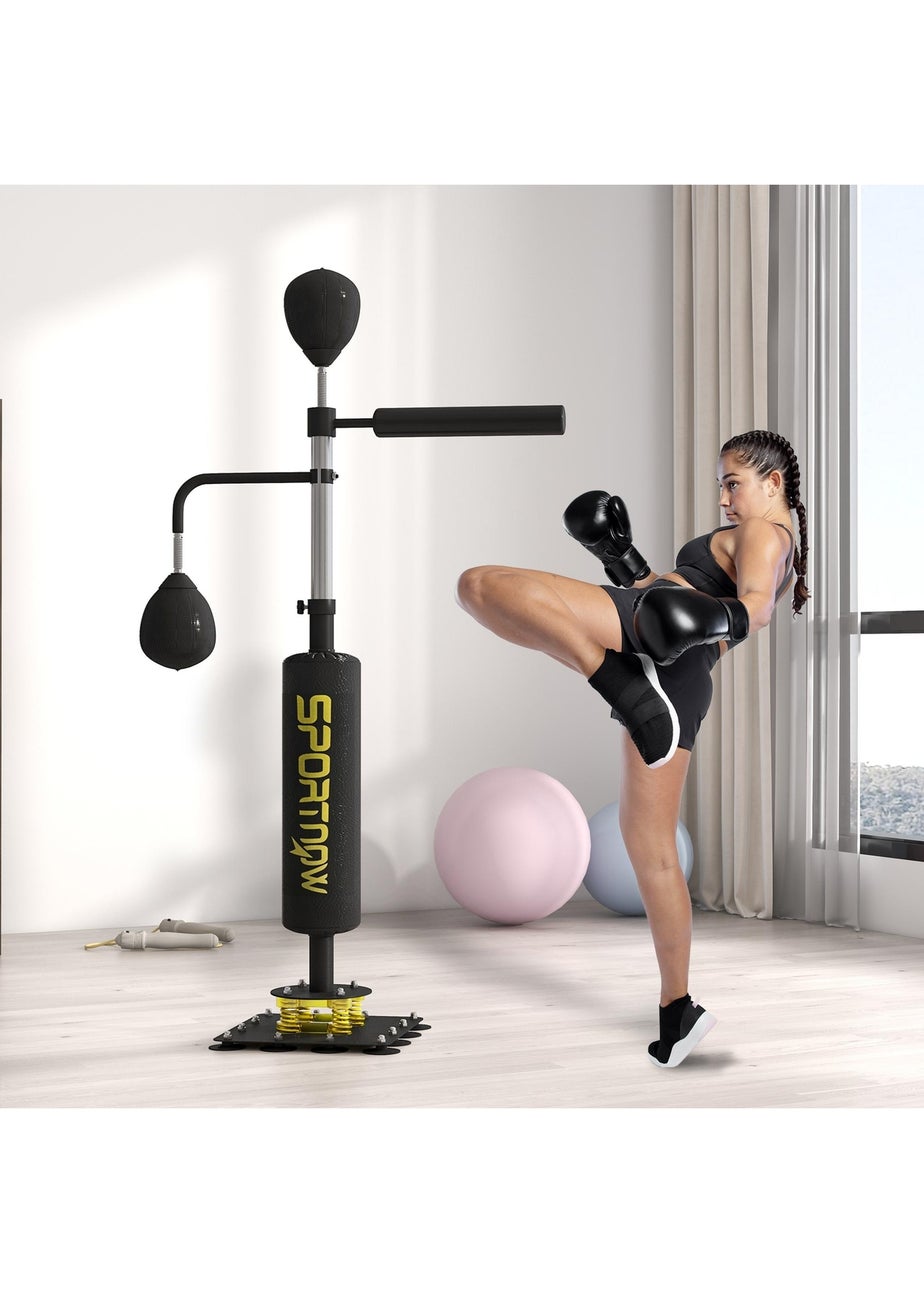 SPORTNOW Boxing Bag Freestanding Punching Bag with Reflex Bar Speed Balls