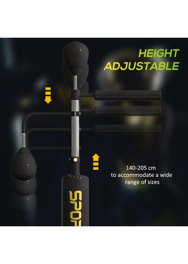 SPORTNOW Boxing Bag Freestanding Punching Bag with Reflex Bar Speed Balls