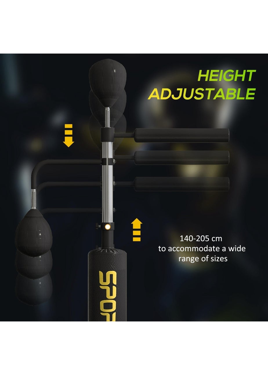 SPORTNOW Boxing Bag Freestanding Punching Bag with Reflex Bar Speed Balls