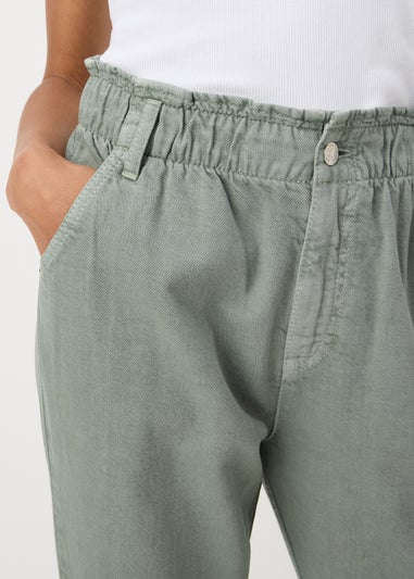 Paperbag sage green jeans