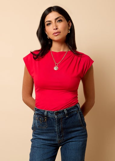 Little Mistress Red Ruched Top by Vicky Pattison