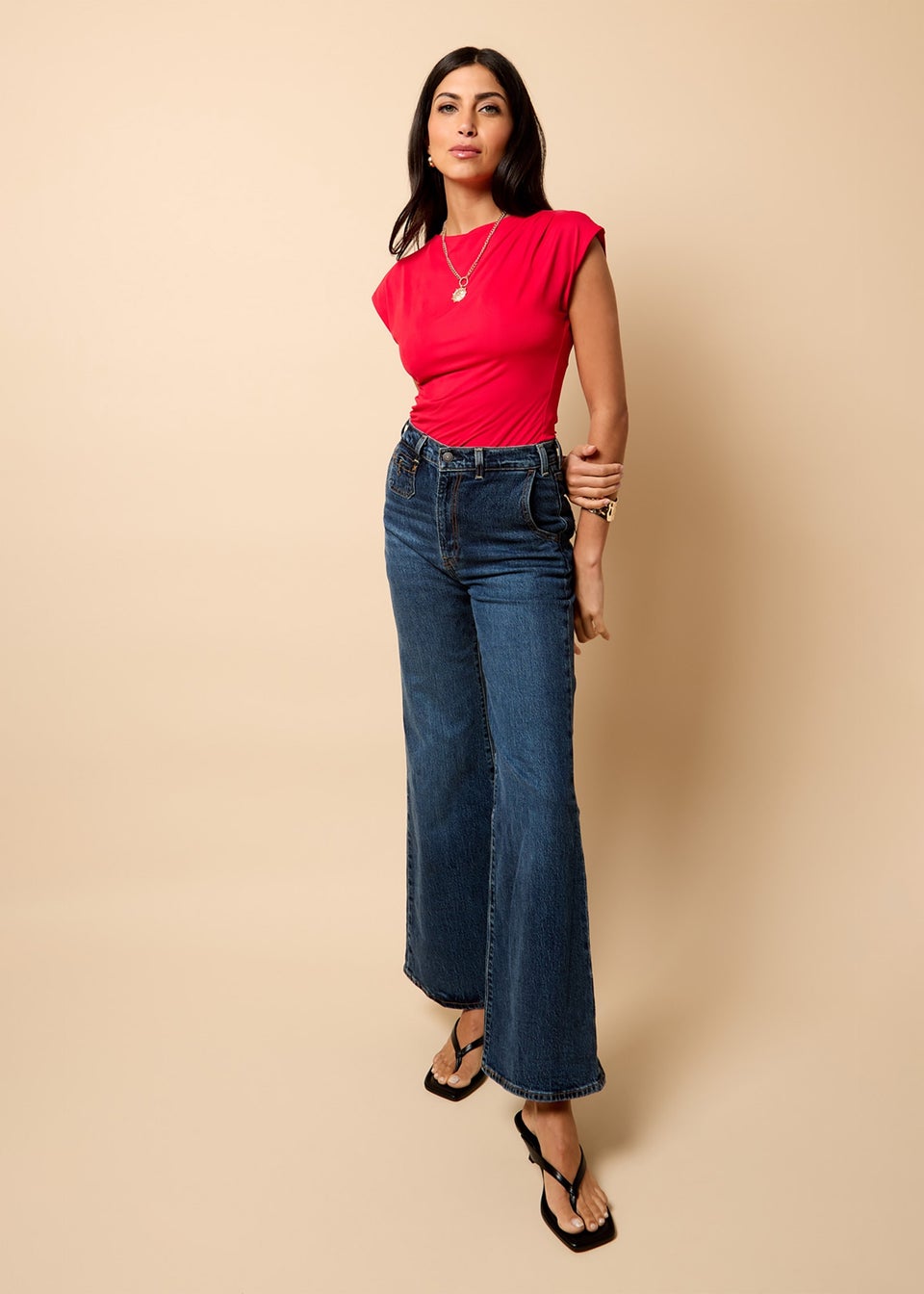 Little Mistress Red Ruched Top by Vicky Pattison