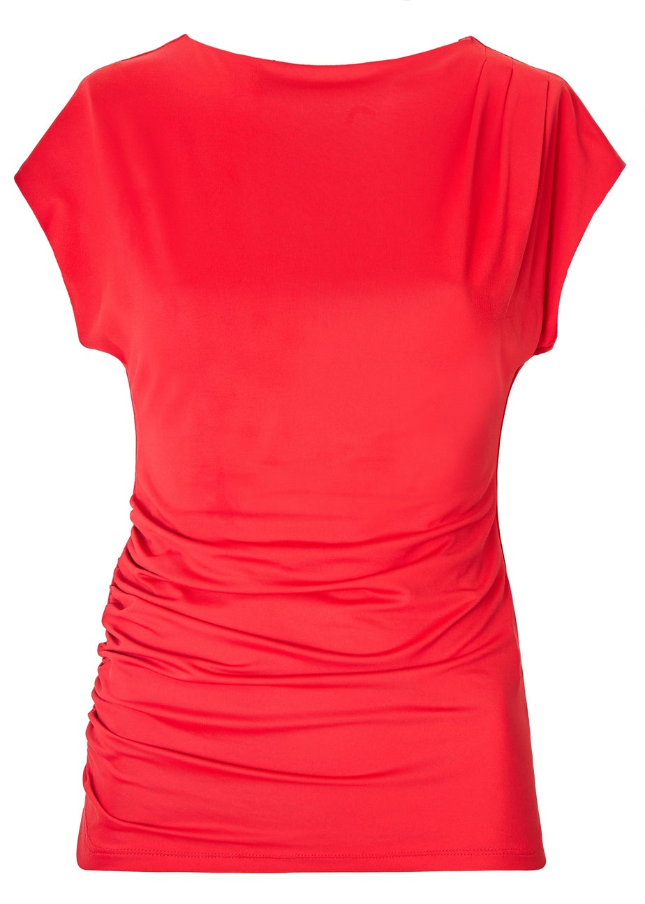 Little Mistress Red Ruched Top by Vicky Pattison