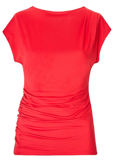 Little Mistress Red Ruched Top by Vicky Pattison