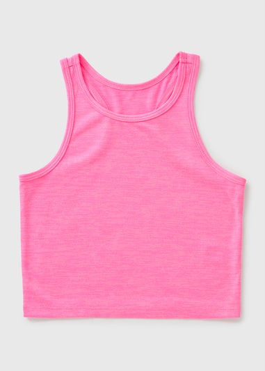 Girls Pink Sports Vest (7-15yrs)
