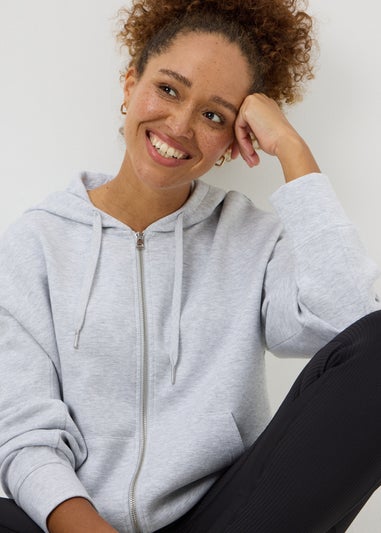 Souluxe Grey Zip Through Hoodie