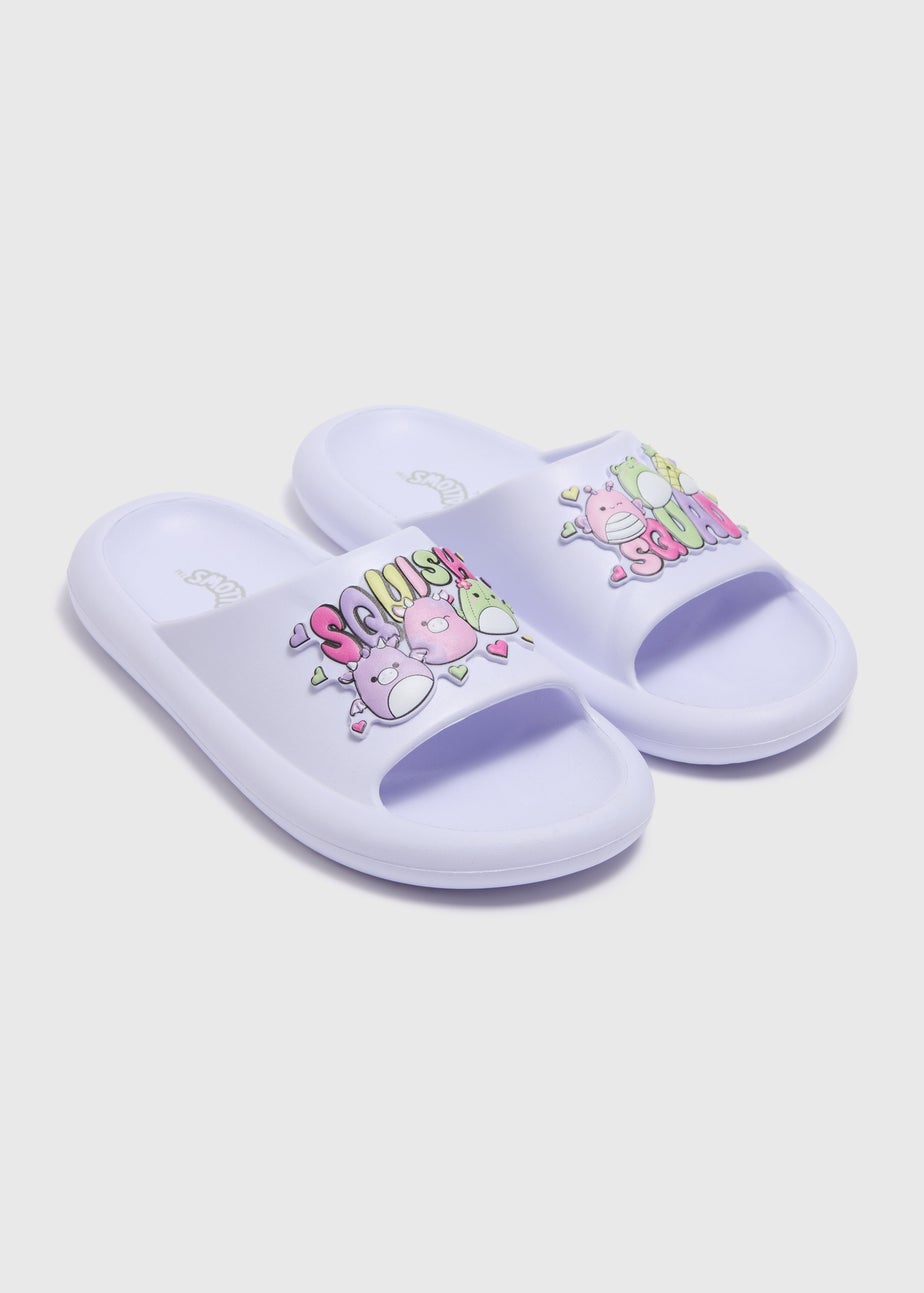 Squishmallows Girls Lilac Sliders (Younger 10/11-Older 5/6)