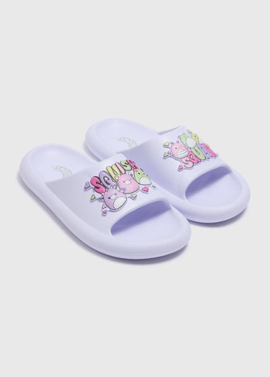 Squishmallows Girls Lilac Sliders (Younger 10/11-Older 5/6)